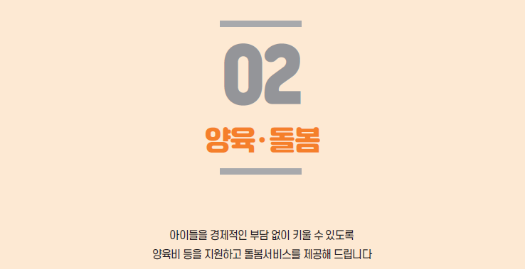 2025년 한부모가족 복지서비스 (2) - 양육돌봄